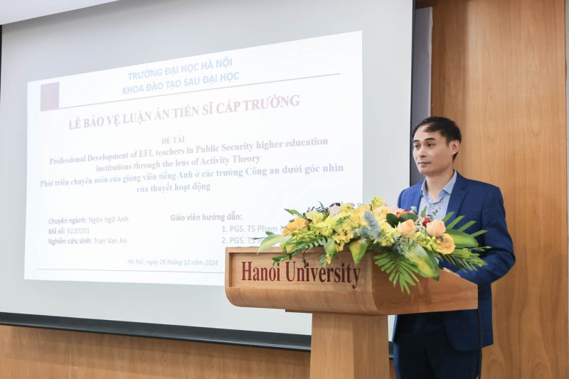 Bảo vệ luận án Tiến sĩ cấp trường của Nghiên cứu sinh Trần Văn An